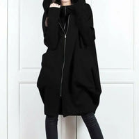 Hoodies Baggy Hooded Sweatshirt for Women Full Zip Up Woman Tops With Zipper New In Loose Harajuku Fashion Outerwears M E Basic