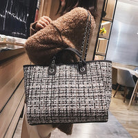 Summer Large Capacity Women Chain Bag Handbags For Female Fashion Shoulder Luxury Designer Tote Ladies Hand Bags Canvas