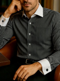 Men's Shirt Button Shirt Casual Shirt Black Red Blue Long Sleeve Striped Lapel Daily Vacation Wear Fashion Casual Tops Shirt