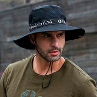 Fashion Summer Bucket Hat Sun Hats for Men Outdoor Fishing Travel Safari UV Protection Beach Hats Mesh Breathable Wide Brim Hat