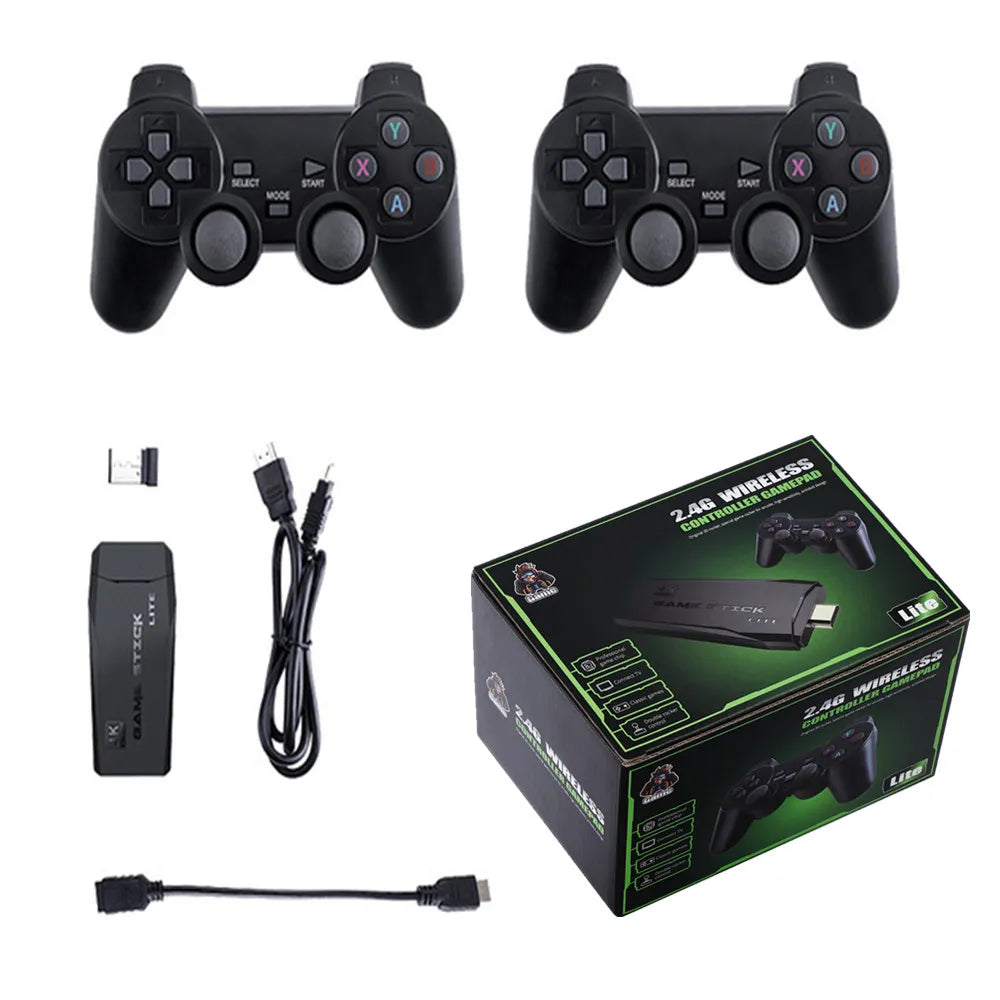 Video Game Console 2.4G Double Wireless Controller Game Stick 4K 20000 Games 64 32GB Retro Games for TV Boy Christmas Gift