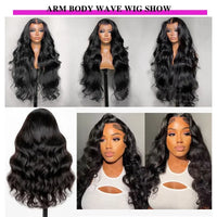 13x6 13x4 Body Wave Human Hair Frontal Wigs 40 Inch Hd Transparent Lace Front Wig Black Women 210 Density Pre Plucked Lace Wigs