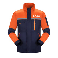 Mens Factory Work Shirt Uniform Long Sleeve Turn-Down Collar Workwear Motor Mechanic Repair Workshop Two-pocket T-shirts Tops
