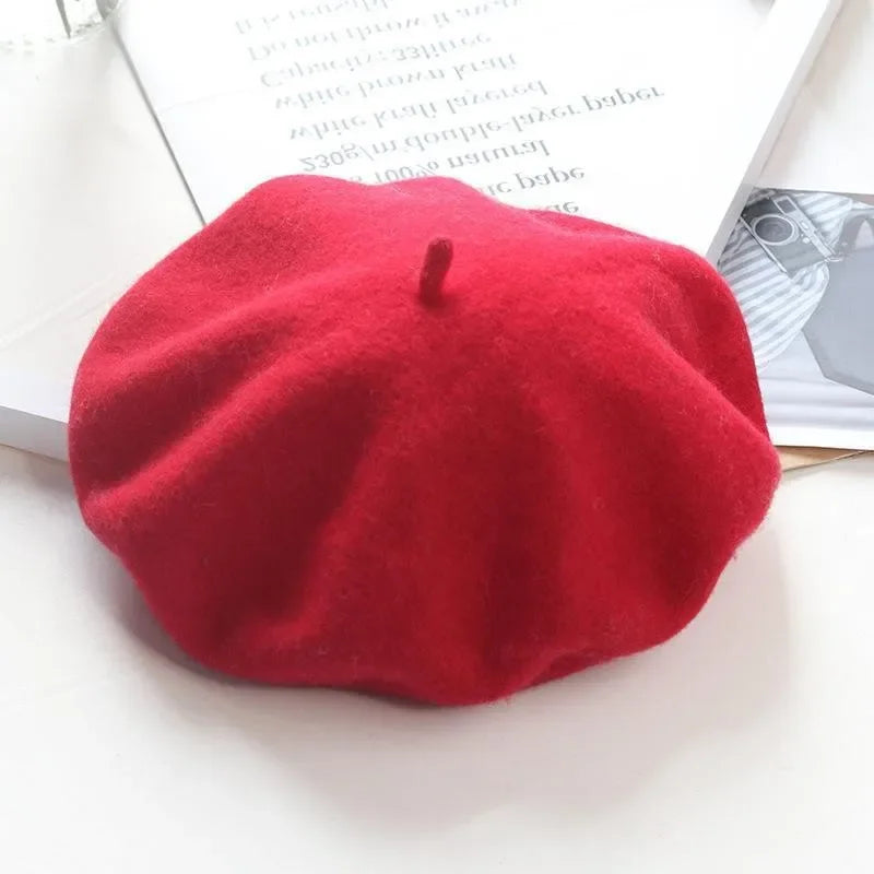 Winter Hats for Women Berets Painter Cap Autumn Winter Hat Female Flat French Artist Beret Girls Vintage Warm Casual New