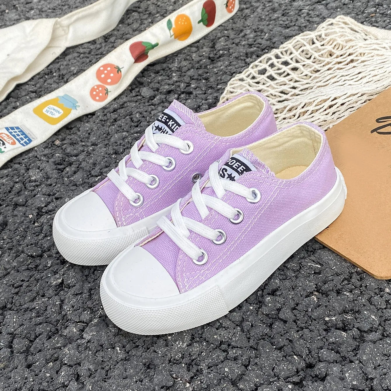 5058Fashionable Spring and Autumn Breathable Children's Canvas Shoes Soft Sole Boys and Girls' Shoes Versatile Children's Cloth