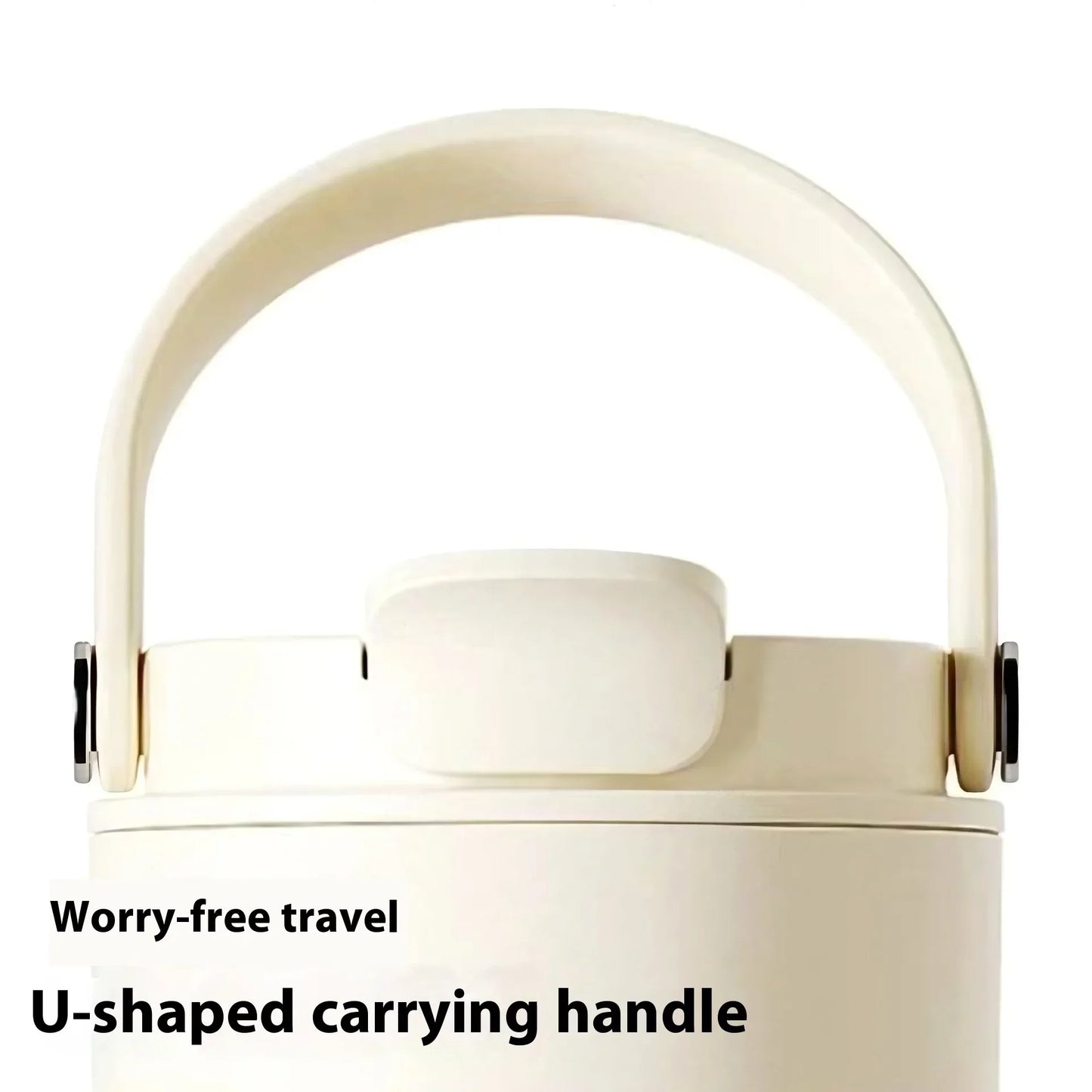 Stainless Steel Insulated Tumbler - 40 Oz, Leakproof / BPA-Free, with Handle and Car Cup Holder - Ideal for Outdoor Coffee