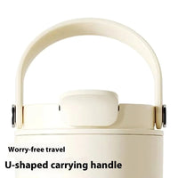 Stainless Steel Insulated Tumbler - 40 Oz, Leakproof / BPA-Free, with Handle and Car Cup Holder - Ideal for Outdoor Coffee