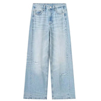 HH Jeans For Women 2023 Worn In All Seasons Denim 4 Colors Long Trousers Female Cool High Street Women's Wide Leg Pants