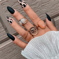 2023 women ring set bague femme matching rings bohemian fashion jewelry