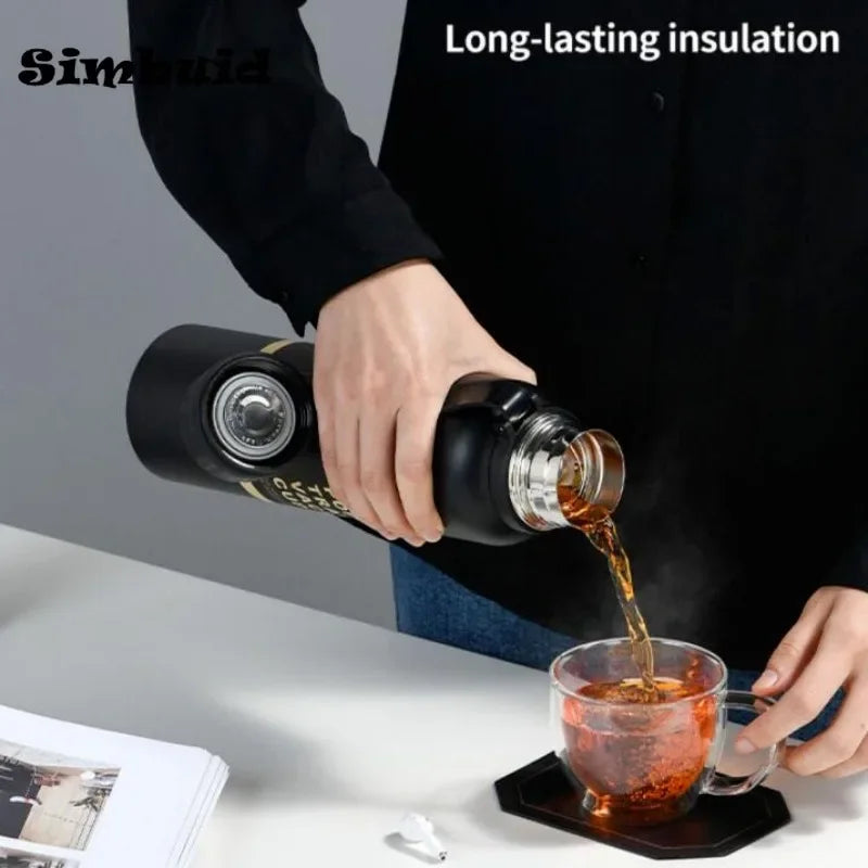 1PCS Stainless Steel Thermos with Tea Filter Double Wall Vacuum Flask Sports Outdoor Fitness Thermal Bottle Insulation Cup