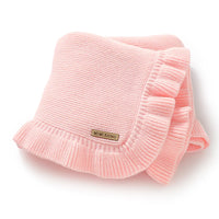 Baby Blankets Knitted Infant Boys Crib Bedding Quilt Girls Plaid 90*70cm Newborn Stroller Swaddling Warp Fashion Solid Ruffles