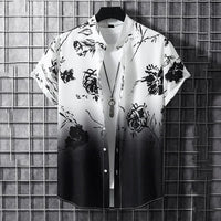 Summer 3d graffiti print shirt Casual fashion business men Hawaiian shirt Women Holiday button shirt ropa de hombre