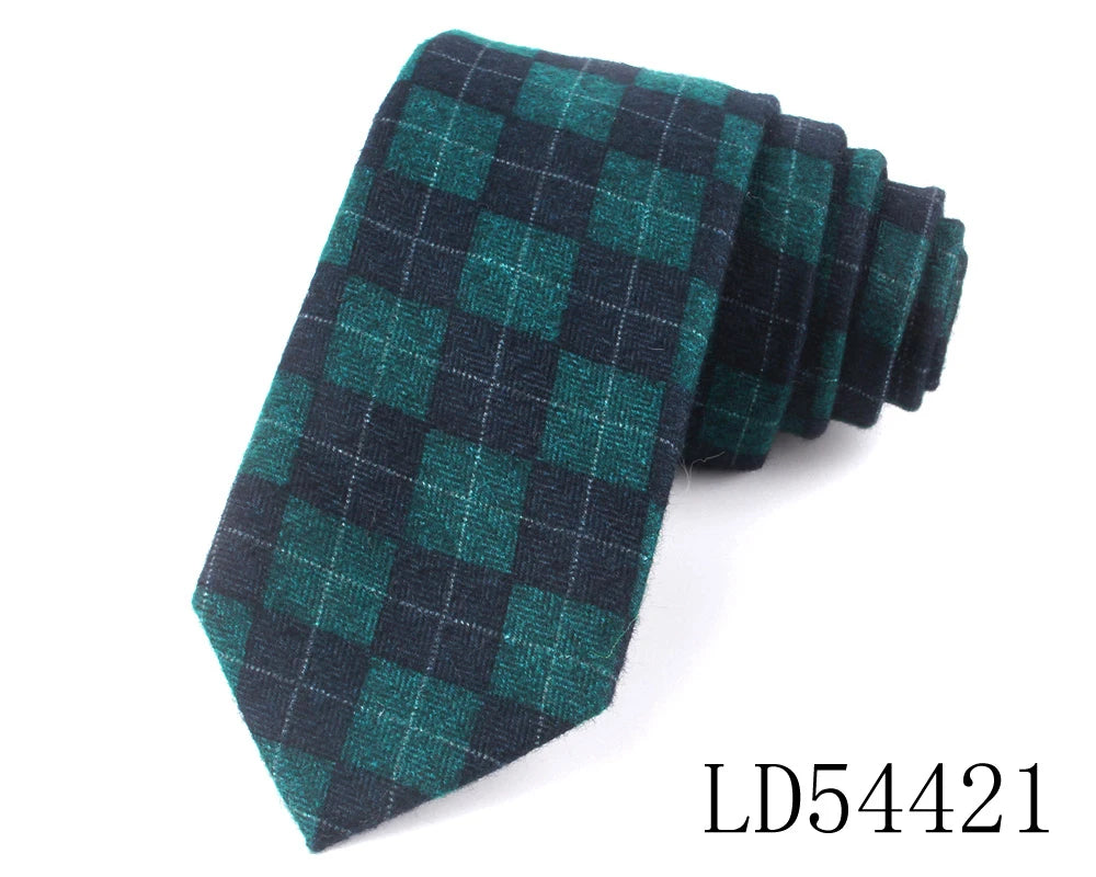 New Cotton Ties Casual Skinny Necktie For Party Boys Girls Plaid Neck Tie Wedding Necktie For Groom Neck Wear For Men Gravata