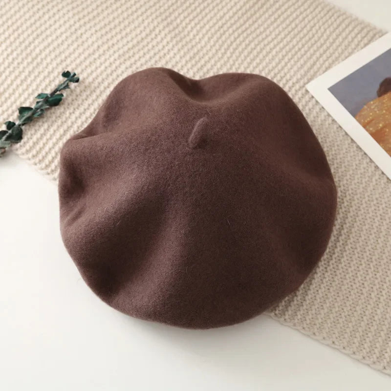 Winter Hats for Women Berets Painter Cap Autumn Winter Hat Female Flat French Artist Beret Girls Vintage Warm Casual New