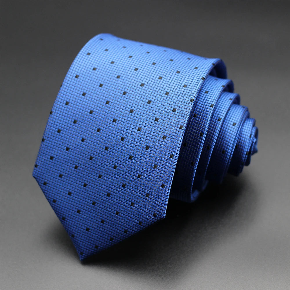 Fashion Casual Blue Red Yellow Floral Polka Dot Necktie For Men Business Gift Wedding formal Neck Ties Accessories
