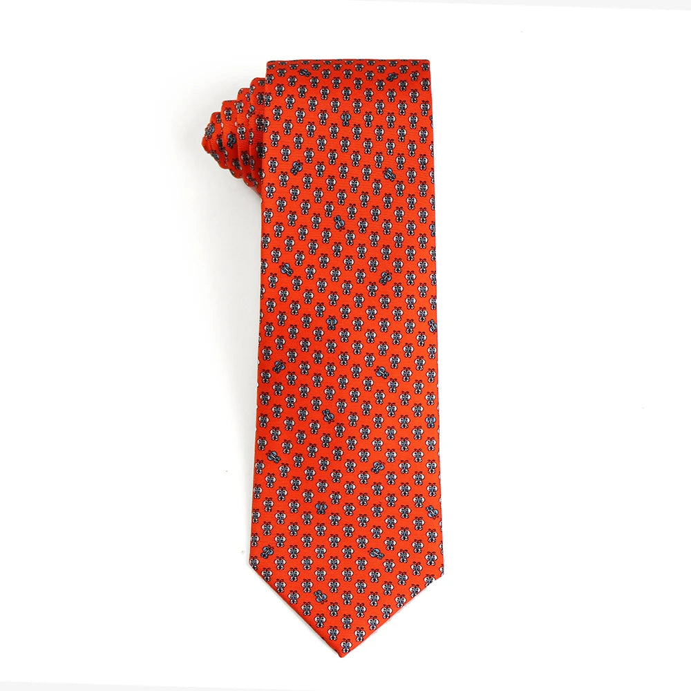 Tailor Smith 100% Silk Ties For Men Handmade Necktie With Animal Pattern Tie Father's Day Birthday Gift Tie