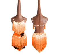 Latin Dance Dress Competition Costumes Skirt Performing Rhinestones Adult Children Tassel Various Color Red  White