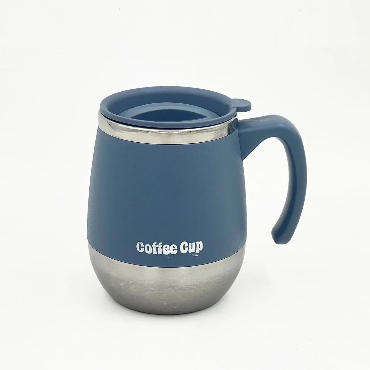 1pc 500ml Insulated Stainless Steel Coffee Mug with Lid, Double-Wall Vacuum Thermal Cup for Hot and Cold Drinks, Ideal for Home