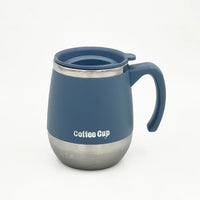 1pc 500ml Insulated Stainless Steel Coffee Mug with Lid, Double-Wall Vacuum Thermal Cup for Hot and Cold Drinks, Ideal for Home