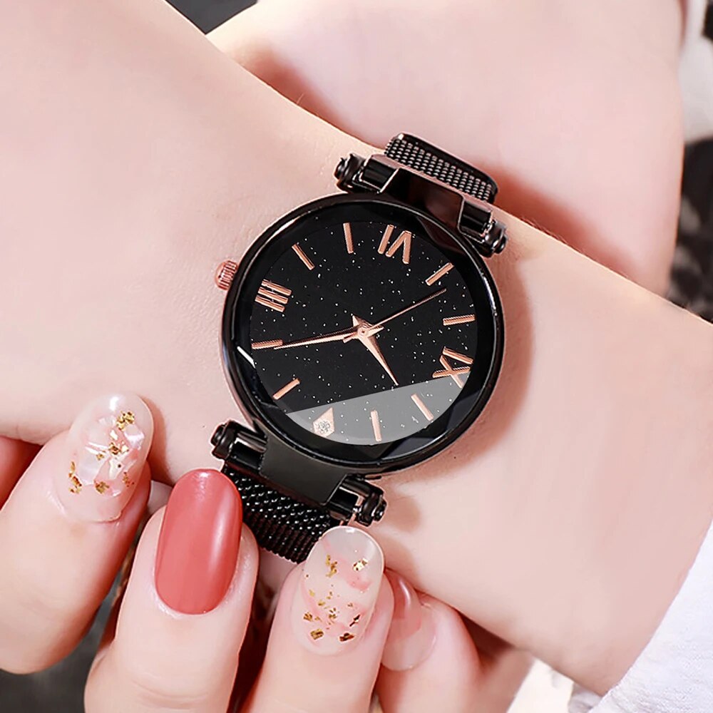 5PCS Watch Set Luxury Magnet Buckle Women Watches Dropshipping Bracelet Ladies Quartz Wrist Watch Female Clock Gift Reloj Mujer