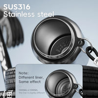 One Button Open Water Bottle with Lifting Rope, Large Capacity Stainless Steel Thermos Bottle,Outdoor Sport Vacuum Flasks