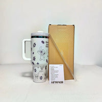 Stitch 40OZ stainless steel insulated cup 304 stainless steel insulated vacuum insulated car cup outdoor sports large capacity