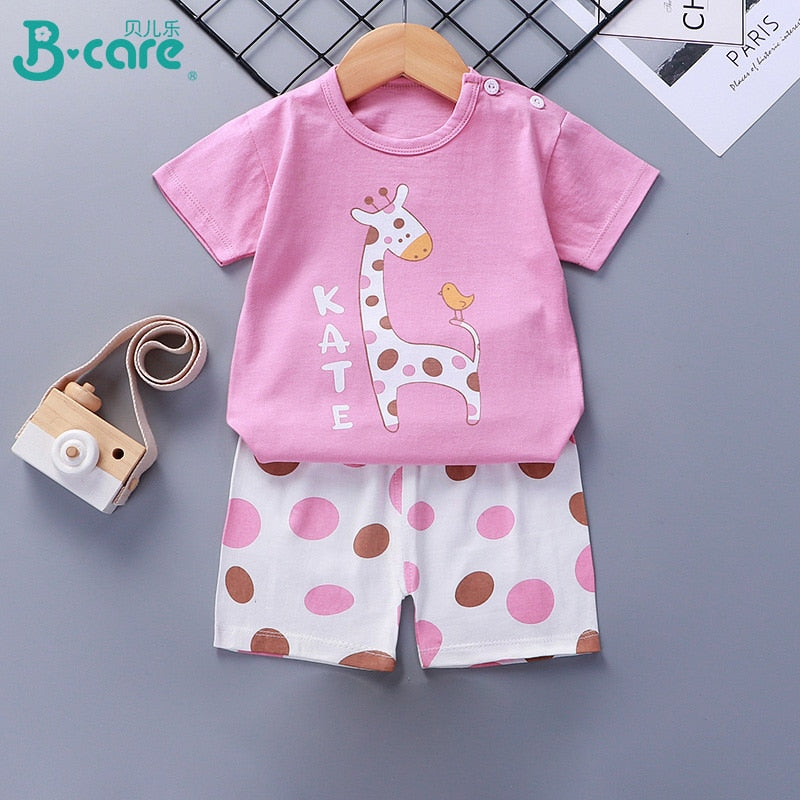 Children's Sets mother Kids Clothes Boys Girl T-shirt Shorts 2PCS Summer Cotton Short sleeve Baby Children Clothing Toddler Suit