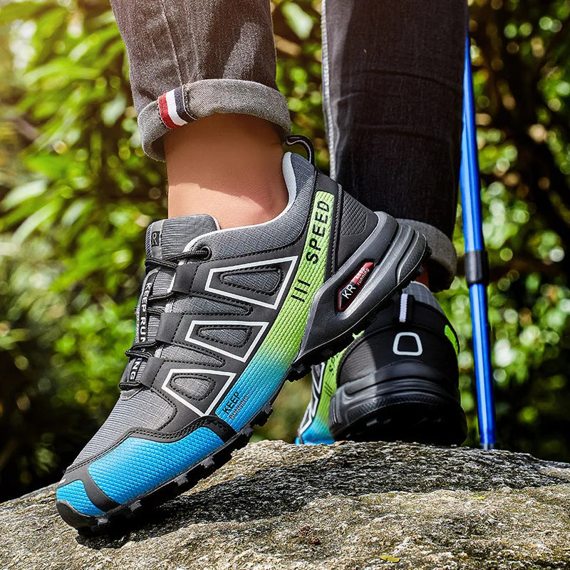 Men's Hiking Shoes All-terrain Outdoor Sports Shoes Breathable Mesh Non-slip Wear-resistant Hiking Shoes Outdoor Cycling Shoes