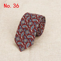 Classic Men's Flower Ties Handmade Cotton Tie For Men 6CM Narrow Floral Neckties Gift Wedding Party Casual Gravatas Paisley Tie