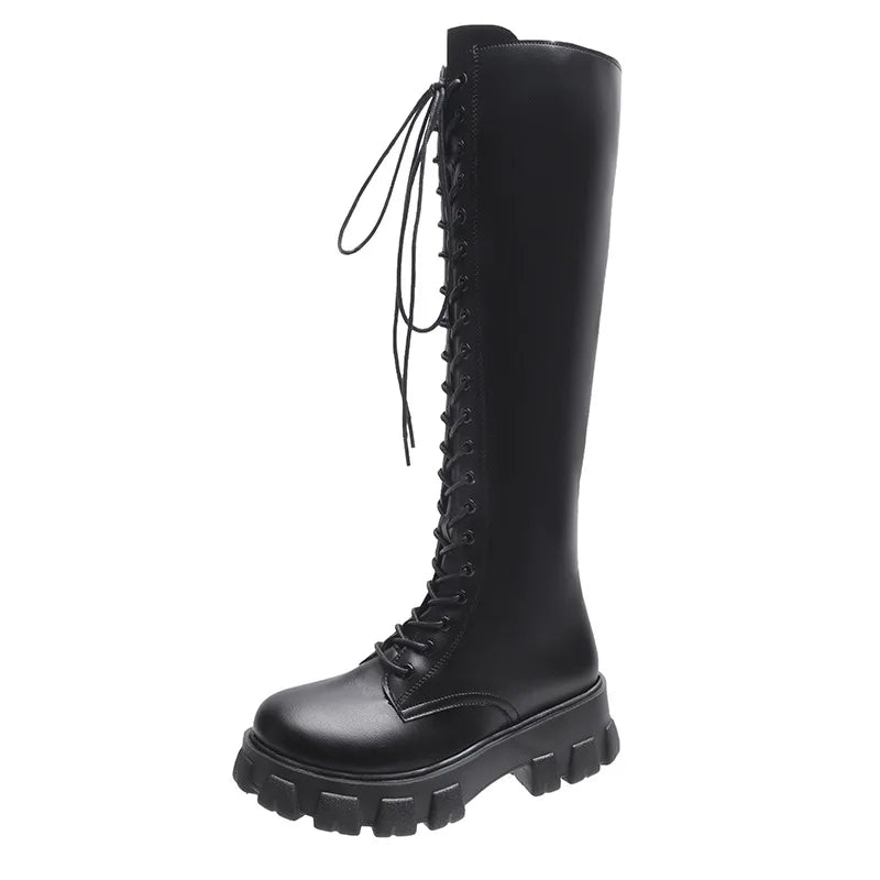 High Boots for Women 2025 New Women's Boots Fashion Womens Casual Shoes Wear-resistant Non-slip Women Platform Shoes Botas Mujer