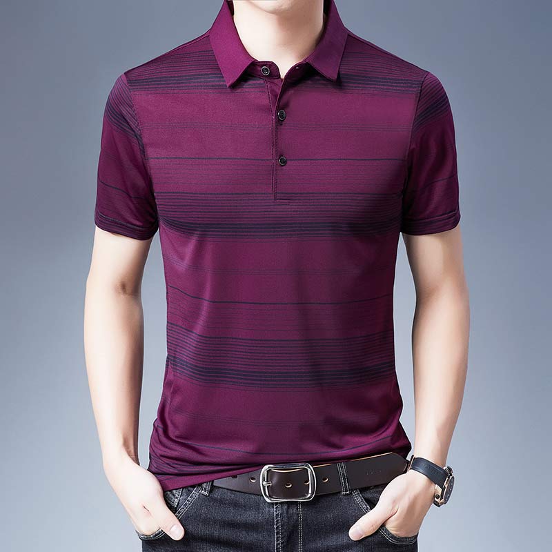 2022 Brand Casual Summer Striped Short Sleeve Polo Shirt Men Poloshirt Jersey Luxury Mens Polos Tee Shirts