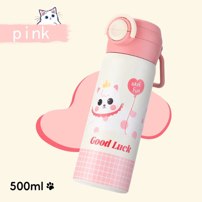 316 Stainless Steel Cartoon Insulated Cup For Children Going To School Portable Cup For Insulation And Cooling Water Cup