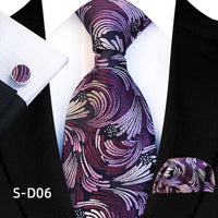 Flower Dot Ties For Men Luxury 8cm Wide Floral Wed Necktie Pocket Square Cufflinks Set Fashion For Men Party Wedding Gift