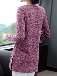 Women Spring Summer Style T-Shirts Tops Lady Casual Long Sleeve O-Neck Gray Tees Shirts DF3026