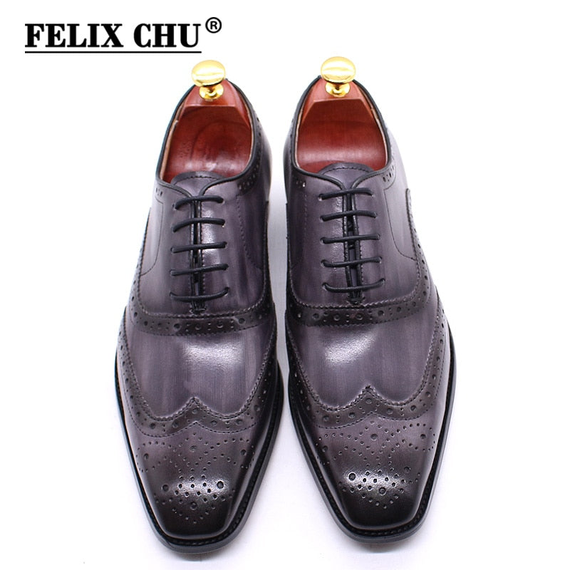 Big Size 6-13 Luxury Men Dress Shoes Genuine Calf Leather Oxford Shoes for Men