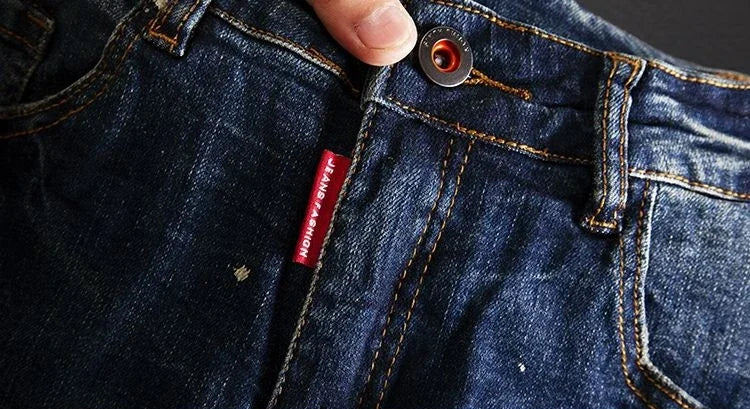 Jeans for Men Straight Cropped Trousers Graphic Motorcycle with Print Pockets Male Cowboy Pants Denim Y 2k Vintage Cotton Luxury