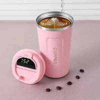 Insulated Coffee Mug Smart Temperature Display Coffee Cup Stainless Steel Thermos Cup Travel Water Bottle Car Office Water Cups