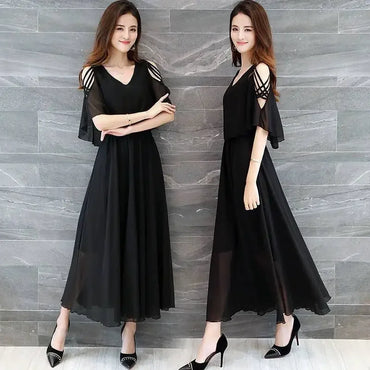 Dresses Summer Wear for Women Chiffon Sexy Expansion Skirt Woman Dress Vestido De Mujer Femme Robe