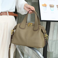 Ladies' luxury handbag high-quality genuine leather large capacity pillow bag with a ladylike temperament suitable for shopping