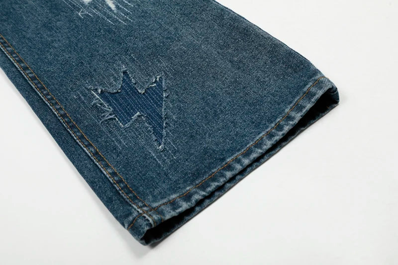 Spring Summer New Fashion Casual Hip Hop Softened Denim Straight Leg Pants High Street Men Women Loose Comfortable Jeans