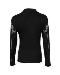 Tops Women 2024 Summer Fashion Basics Rhinestone Decor Long Sleeve Top Women's Clothes Sexy Casual Skinny T-Shirt Y2K Clothes