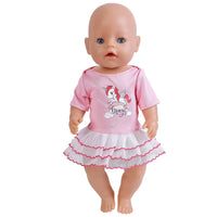 Baby New Born Doll Clothes Fit 17 Inch 43cm Dolls Fashion Mermaid Unicorn Dress Nendroid Clothes Accessories Baby Birthday Gift