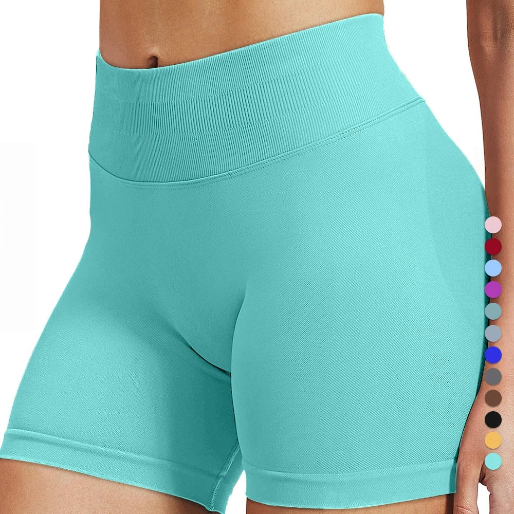 High stretch hip lifting fitness yoga shorts with peach hips and no awkward lines, Pilates medium intensity training shorts