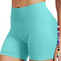 High stretch hip lifting fitness yoga shorts with peach hips and no awkward lines, Pilates medium intensity training shorts