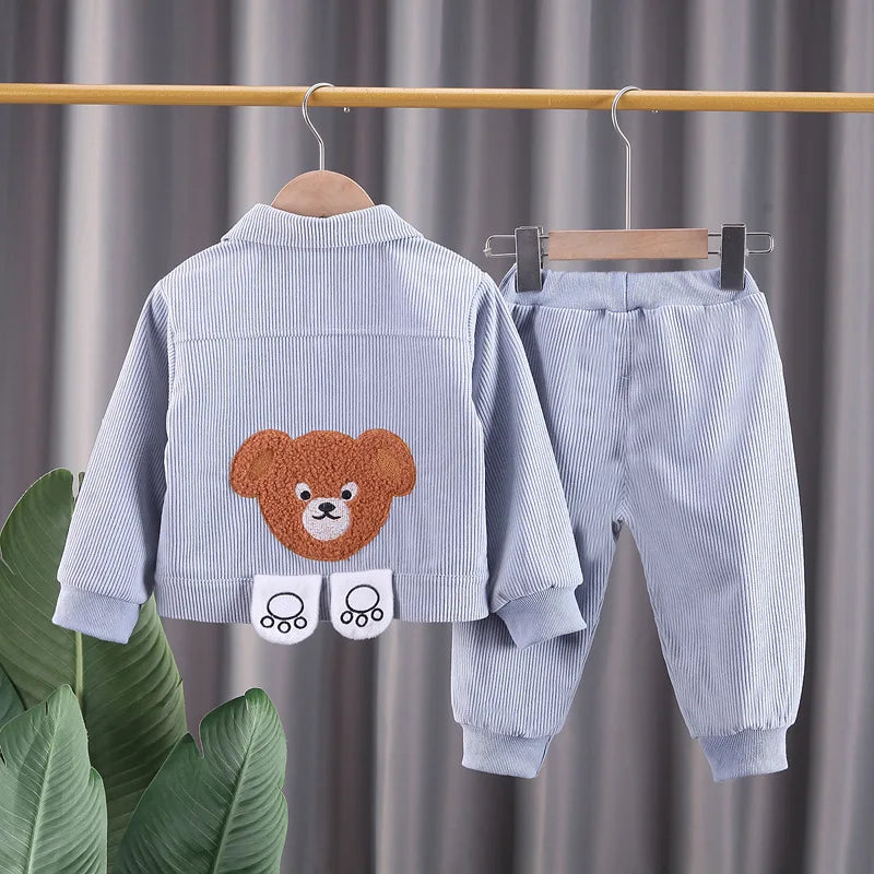 Baby Sets 2025 New Clothes Spring Autumn Leisure Set Coat+Pants Two Piece Set Boys Girls Jacket Fashion Korean Version Clothing