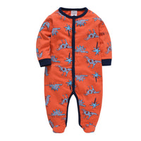 KAVKAS 1/2/3 Pcs Baby Boys Rompers Cartoon Print Overalls Cotton Infant Clothing Kids Jumpsuit Newborn Pajimas 0-3 Months