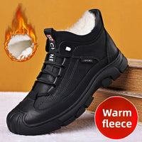 Winter cotton shoes for men with plush warm snow boots high top comfortable non slip wear-resistant outdoor casual shoes
