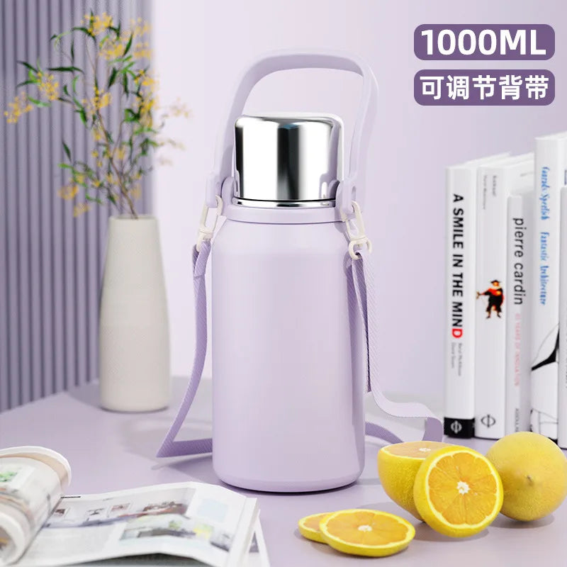 New large-capacity stainless steel insulated water cup outdoor sports food-grade insulated kettle