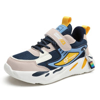 Kid Sneakers Sport Shoes for Boys Fashion Leather Children Breathable Mesh Comfort Shoes Casual Walking Outdoor Running Shoes