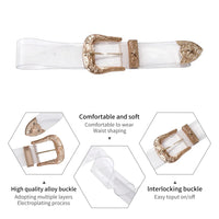 High Quality Ladies Personality Fashion Transparent Wide Waist Seal Dress Shirt Decoration Belts for Women Luxury Designer Brand